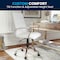Flash Furniture White Leather Rose Gold Frame Mid-Back Chair GO-2286M-WH-RSGLD-GG - alternate 7
